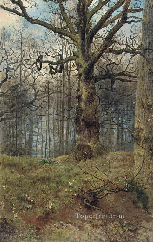 the spring wood John Collier woods landscape Oil Paintings